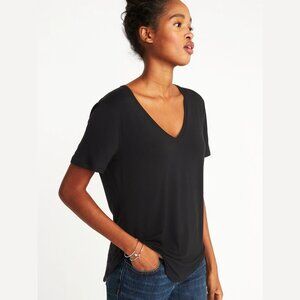 Old Navy Luxe Curved-Hem V-Neck  T-Shirt XL Petite